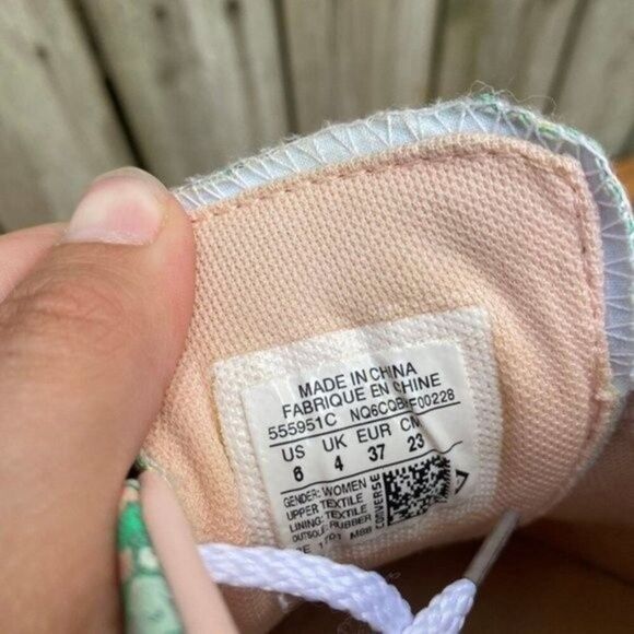 Converse breakpoint Floral shoes 6 green pink white - Picture 9 of 10